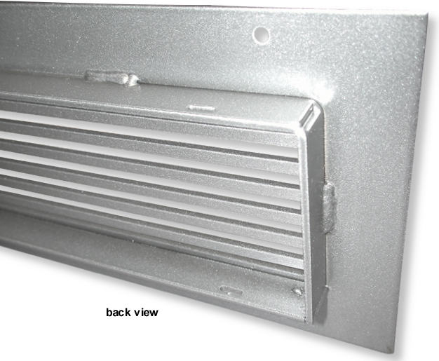 industrial warehouse return air grille back view