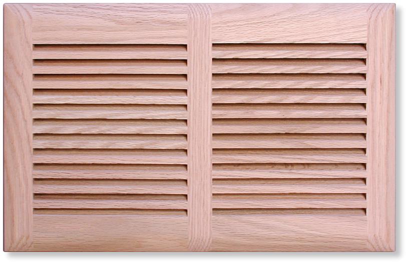louvered wood return air grille, custom size
